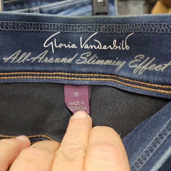 Gloria Vanderbilt 16 Stretchy Jeggings Blue Jeans - Picture 6 of 10